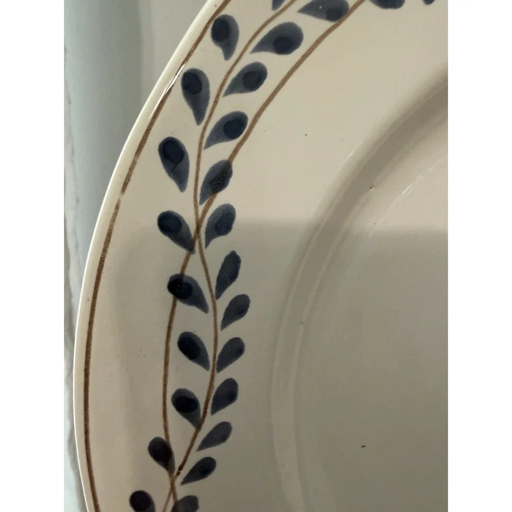 Vintage Villa Ceramica Portugal Hand Painted Folk Art Dinner‎ Plates Set 2